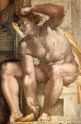 Michelangelo Buonarroti Ignudo oil painting on canvas